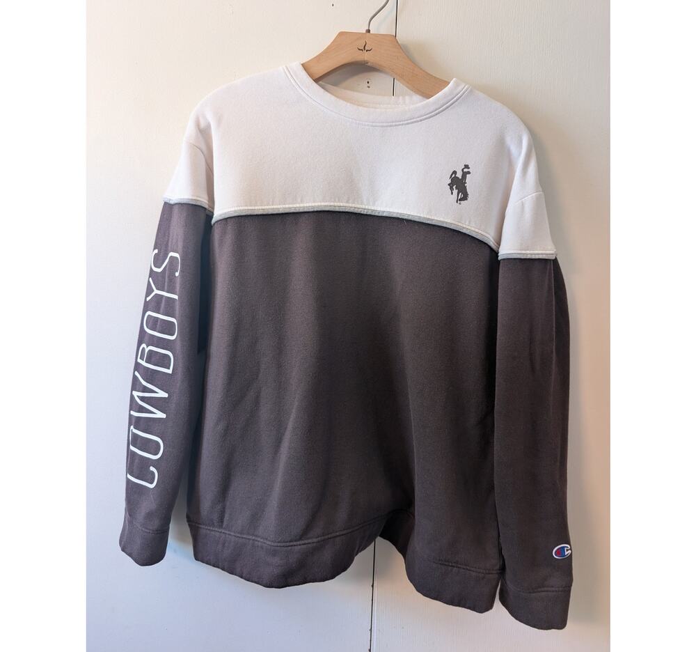Cowboys Champion Brown and White Sweatshirt